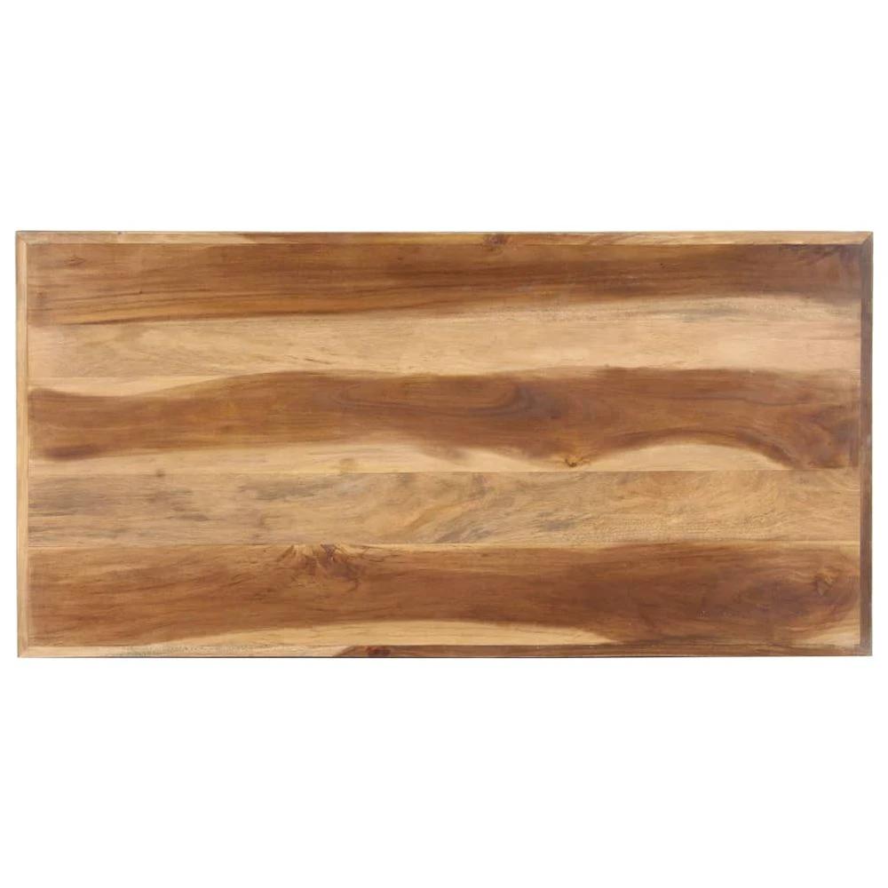 Dining Table vidaXL 120x60x75 cm Solid Wood with Honey Finish by vidaXL