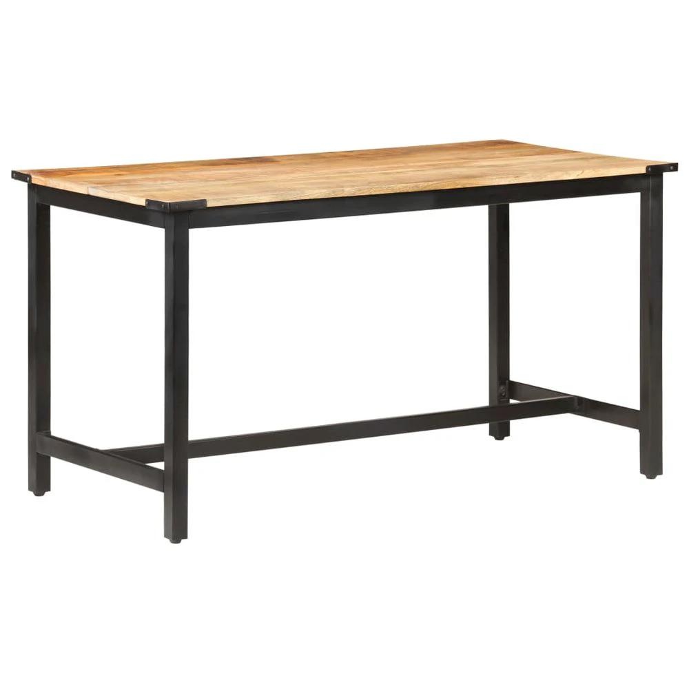vidaXL Dining Table 140x70x76 cm vidaXL Solid Rough Mango Wood - Uncategorized Dining Table