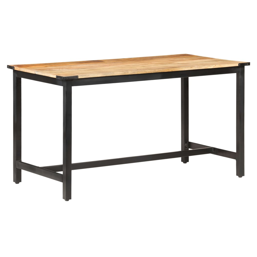 vidaXL Dining Table 140x70x76 cm vidaXL Solid Rough Mango Wood - Uncategorized Dining Table