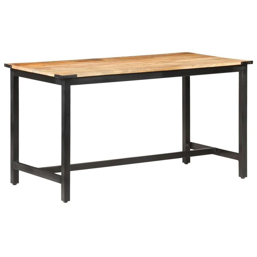 vidaXL Dining Table 140x70x76 cm vidaXL Solid Rough Mango Wood - Uncategorized Dining Table