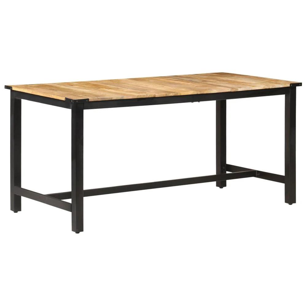 vidaXL Dining Table 140x70x76 cm vidaXL Solid Rough Mango Wood - Uncategorized Dining Table