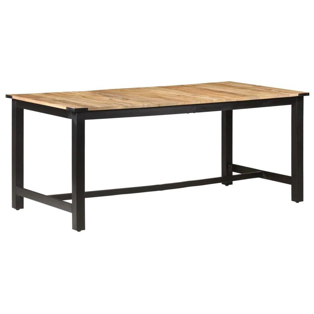 vidaXL Dining Table 140x70x76 cm vidaXL Solid Rough Mango Wood - Uncategorized Dining Table