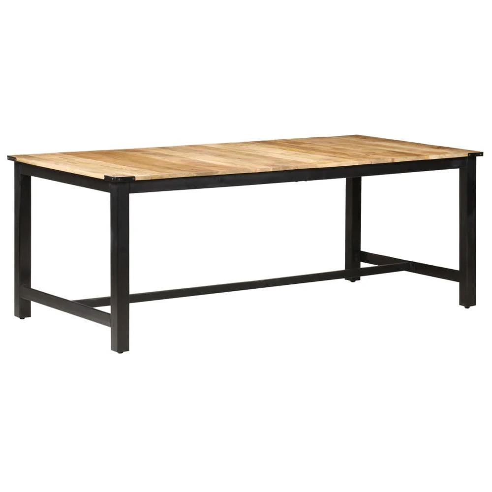 vidaXL Dining Table 140x70x76 cm vidaXL Solid Rough Mango Wood - Uncategorized Dining Table