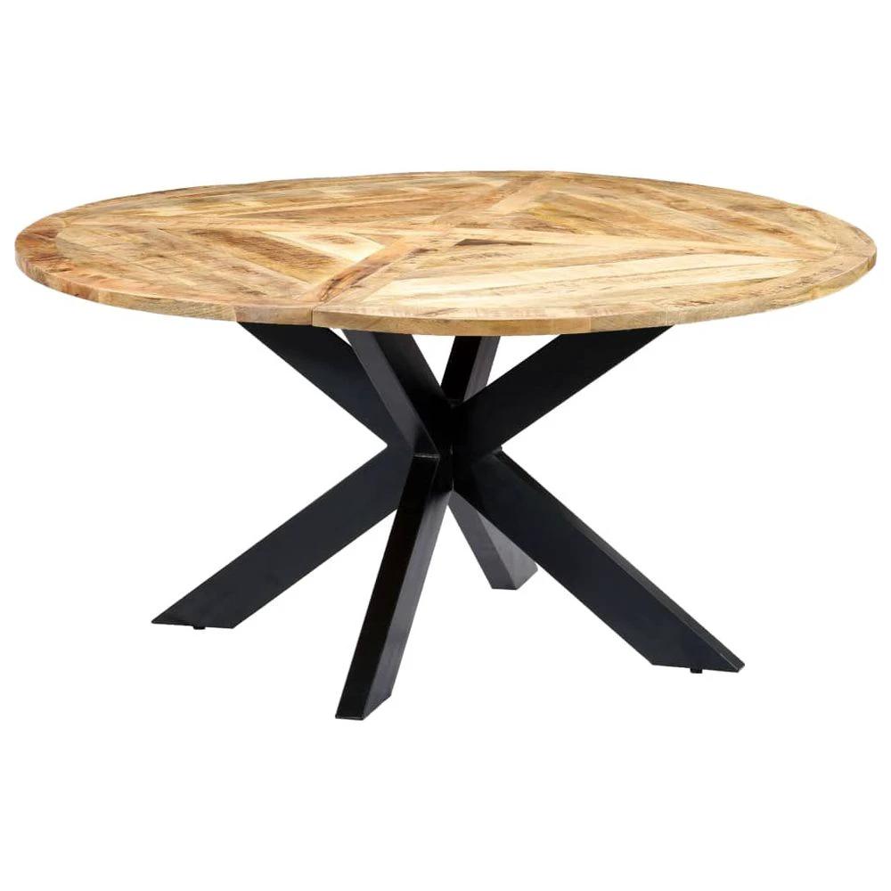 vidaXL Dining Table Round 120x76 cm vidaXL Solid Mango Wood - Uncategorized Dining Table