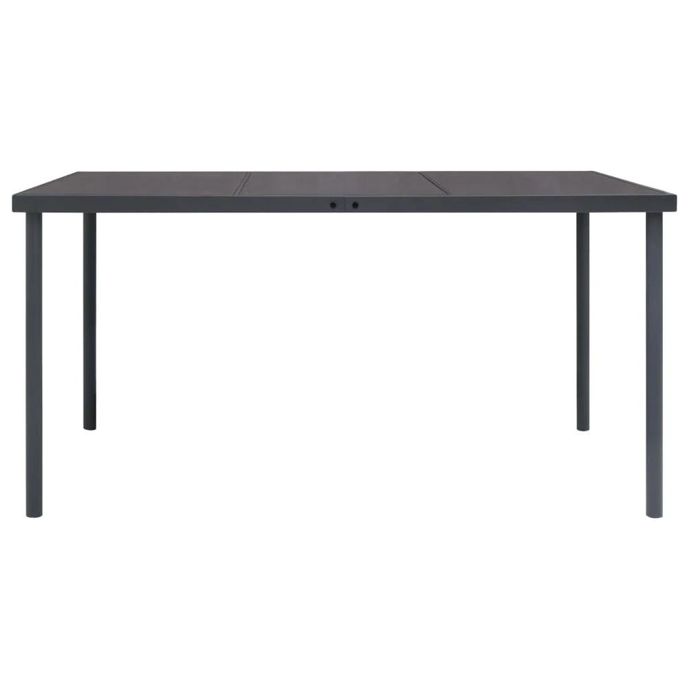 Outdoor Dining Table vidaXL Anthracite 150x90x74 cm Steel by vidaXL