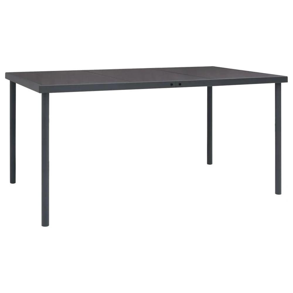 vidaXL Outdoor Dining Table vidaXL Anthracite 150x90x74 cm Steel - Uncategorized Dining Table