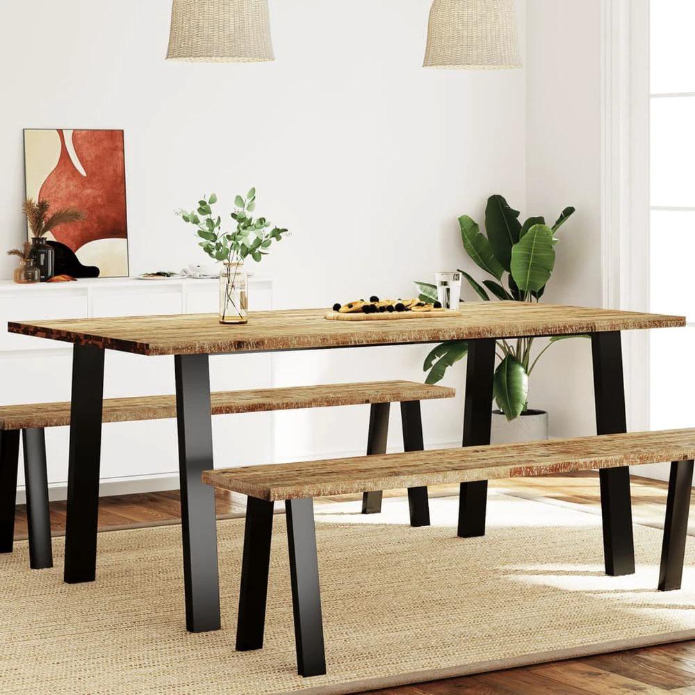 Dining Table 150x90x75 cm vidaXL Solid Wood Acacia by vidaXL