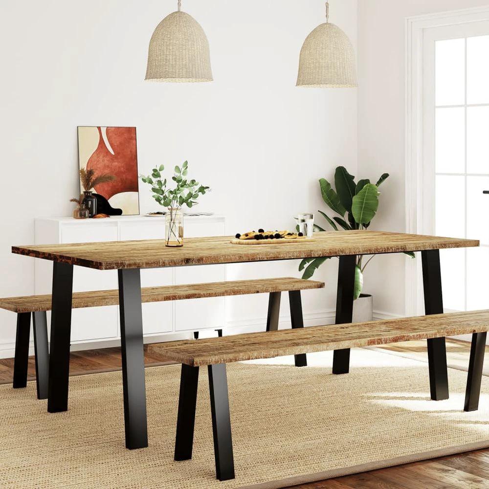 vidaXL Dining Table 150x90x75 cm vidaXL Solid Wood Acacia - Uncategorized Dining Table