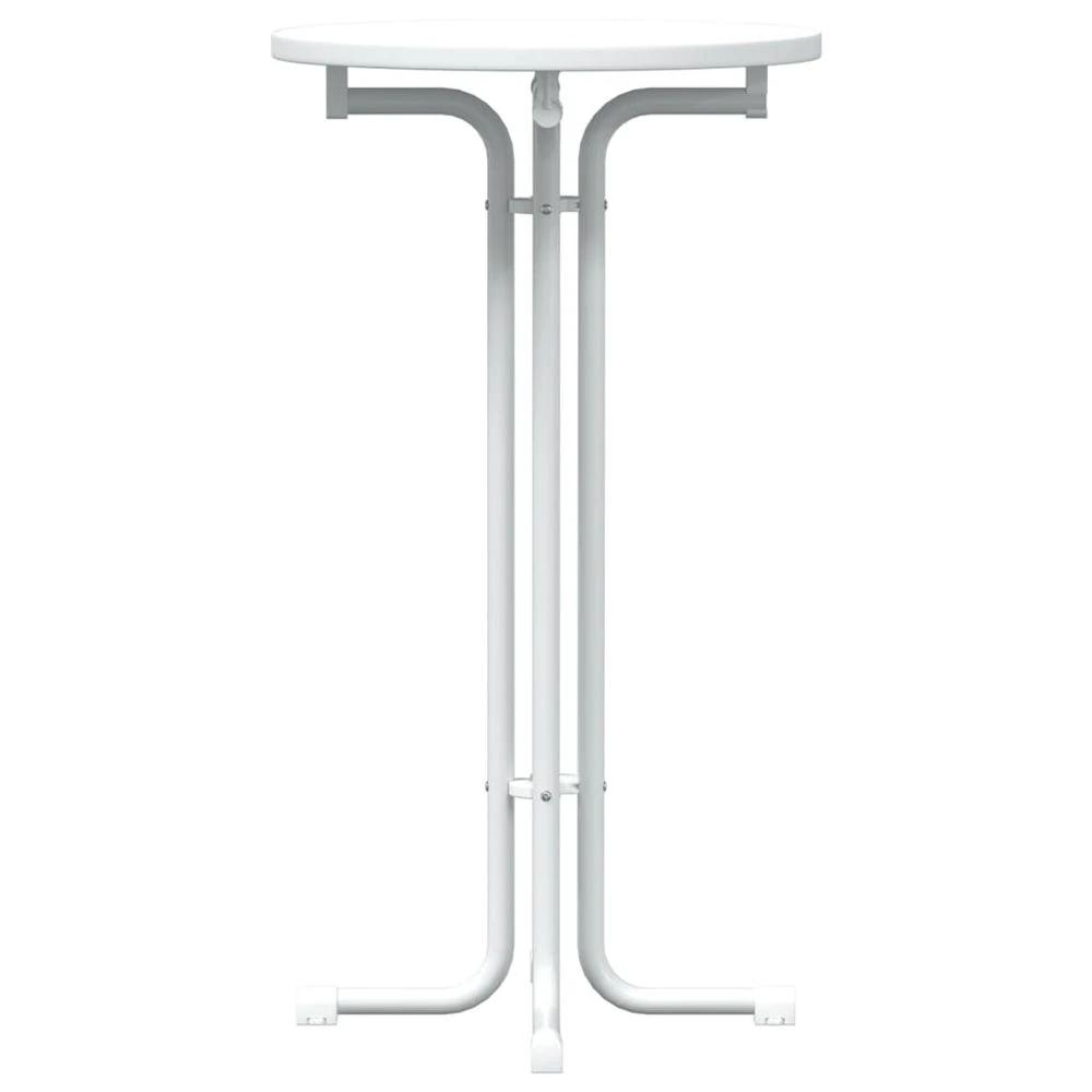 Dining Table vidaXL White Ø60x110 cm Engineered Wood and Steel by vidaXL