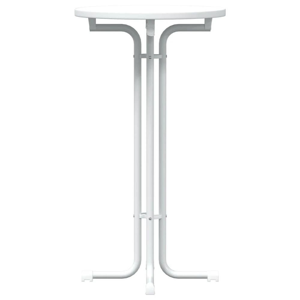 vidaXL Dining Table vidaXL White Ø60x110 cm Engineered Wood and Steel - Uncategorized Dining Table