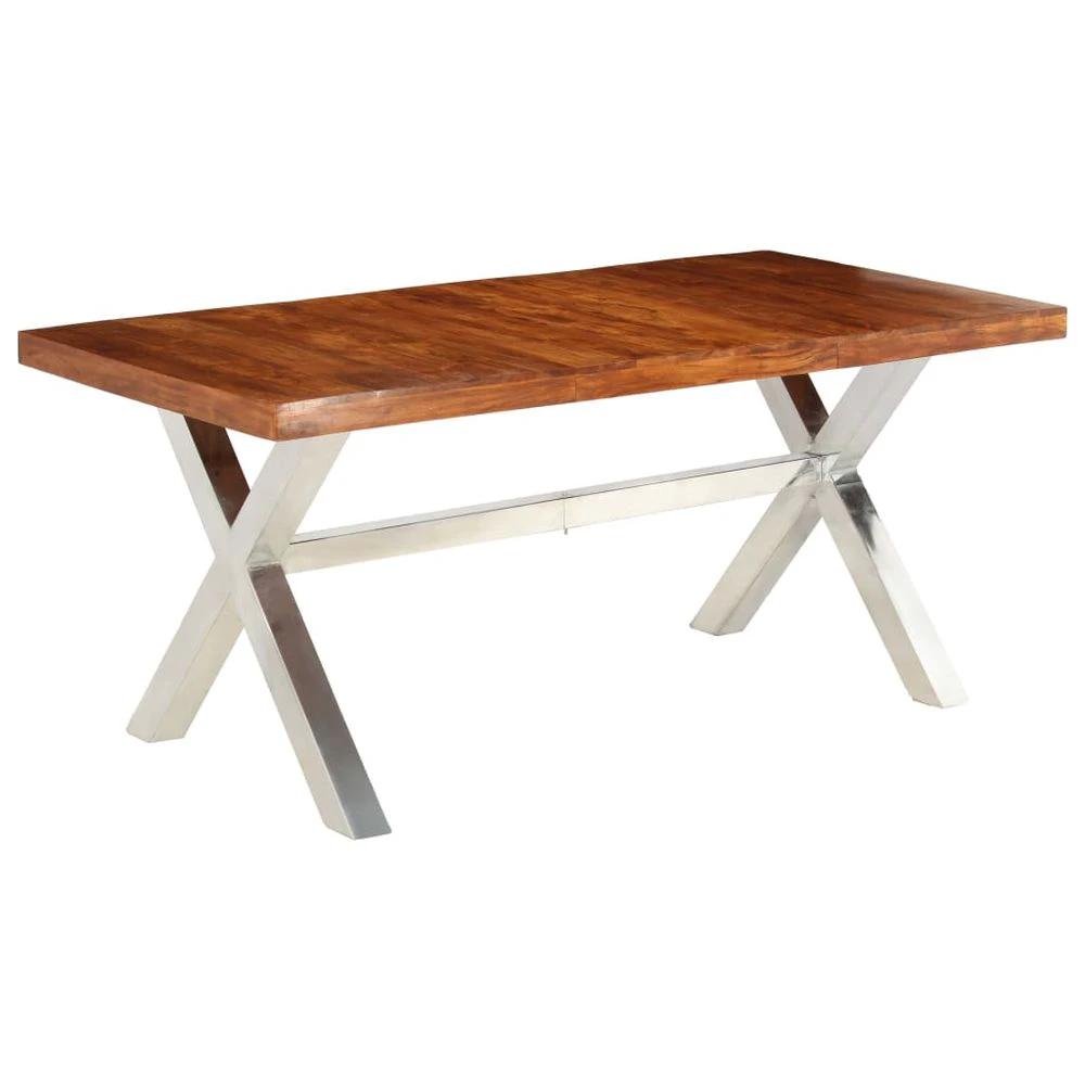 Dining Table Solid Acacia and Mango Wood vidaXL 180x90x76 cm by vidaXL