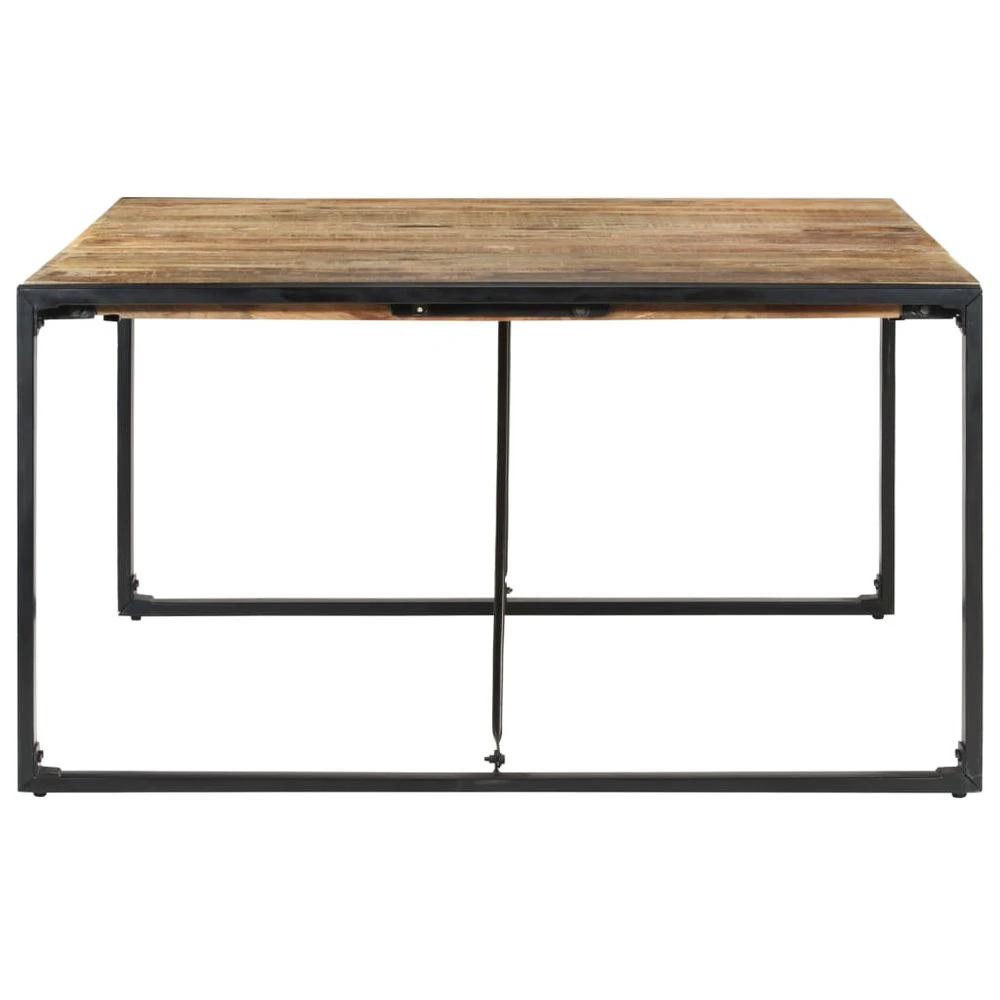 vidaXL Dining Table 140x140x75 cm vidaXL Rough Mango Wood - Uncategorized Dining Table