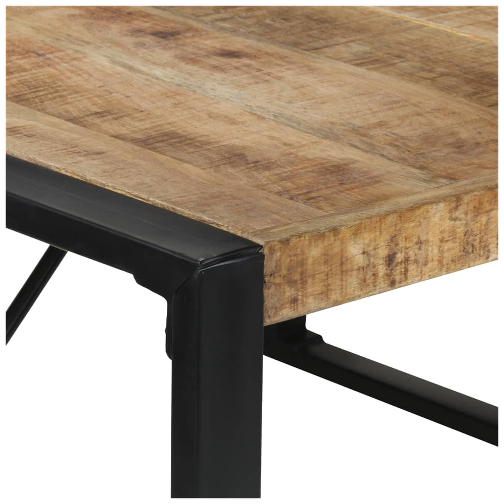 vidaXL Dining Table 140x140x75 cm vidaXL Rough Mango Wood - Uncategorized Dining Table
