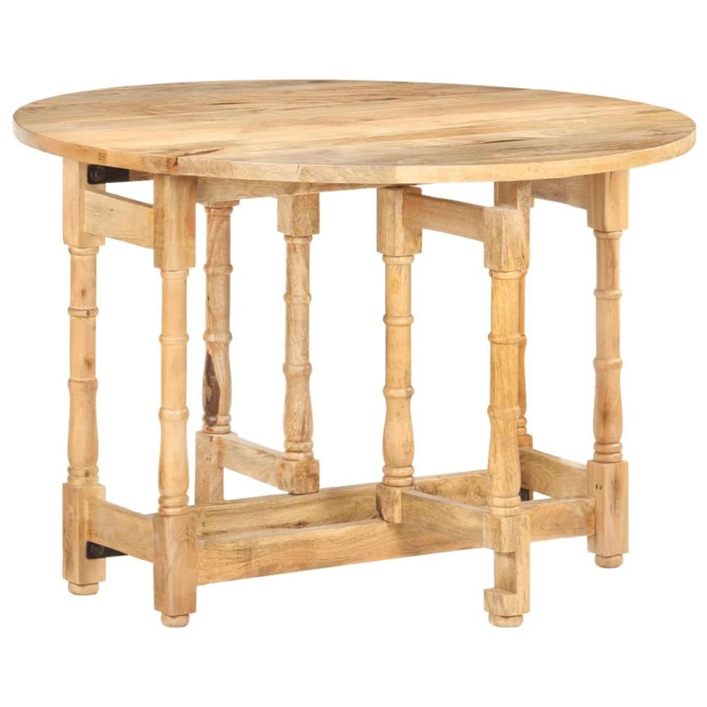 vidaXL Dining Table Round 110x76 cm vidaXL Solid Mango Wood - Uncategorized Dining Table
