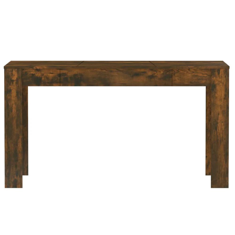 vidaXL Dining Table Smoked Oak vidaXL 140x74.5x76 cm Engineered Wood - Uncategorized Dining Table