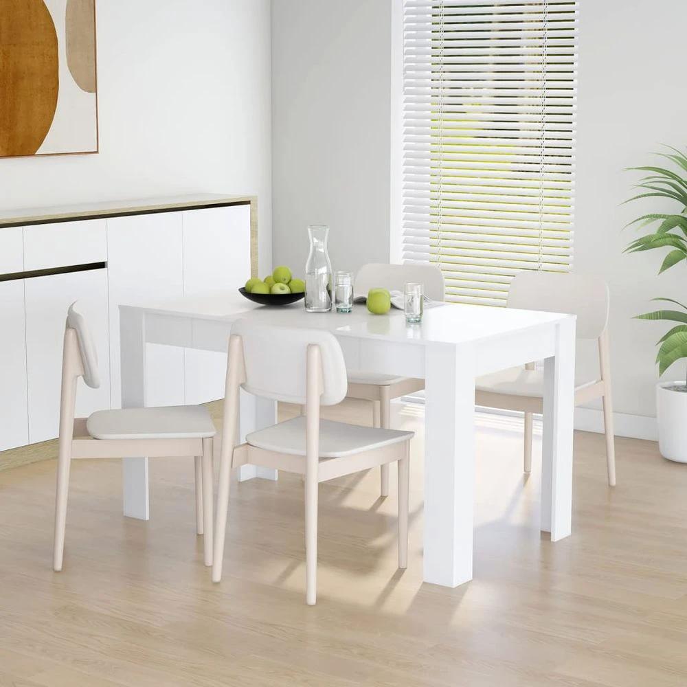 Dining Table Smoked Oak vidaXL 140x74.5x76 cm Engineered Wood by vidaXL