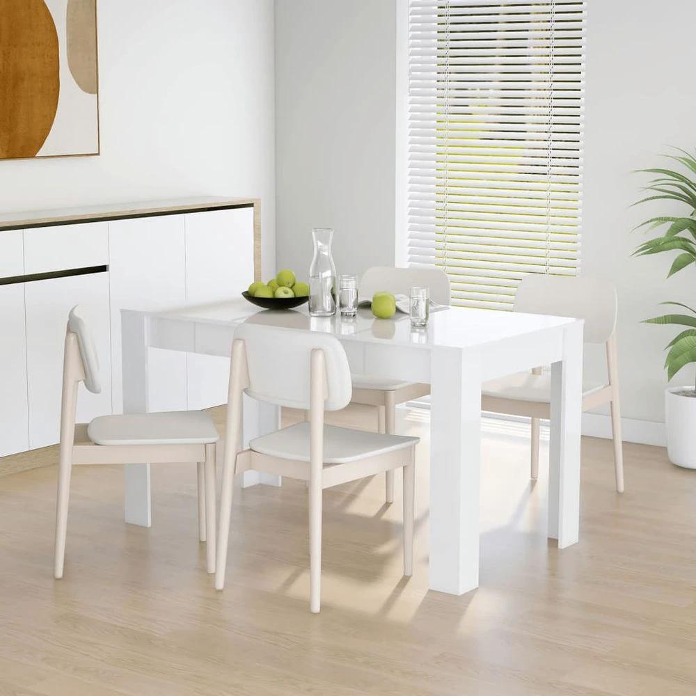 Dining Table Smoked Oak vidaXL 140x74.5x76 cm Engineered Wood by vidaXL