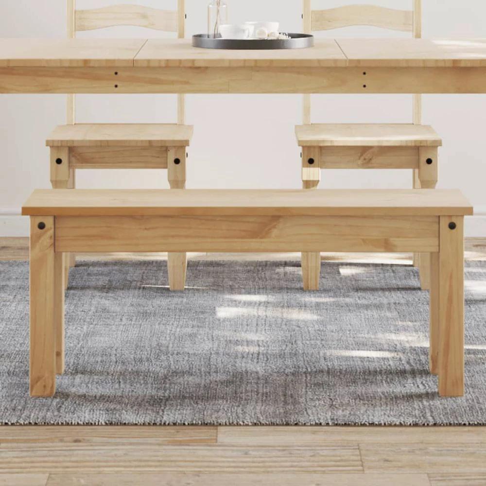 vidaXL Dining Bench Panama 105x30x45 cm vidaXL Solid Wood Pine - Uncategorized Dining Table