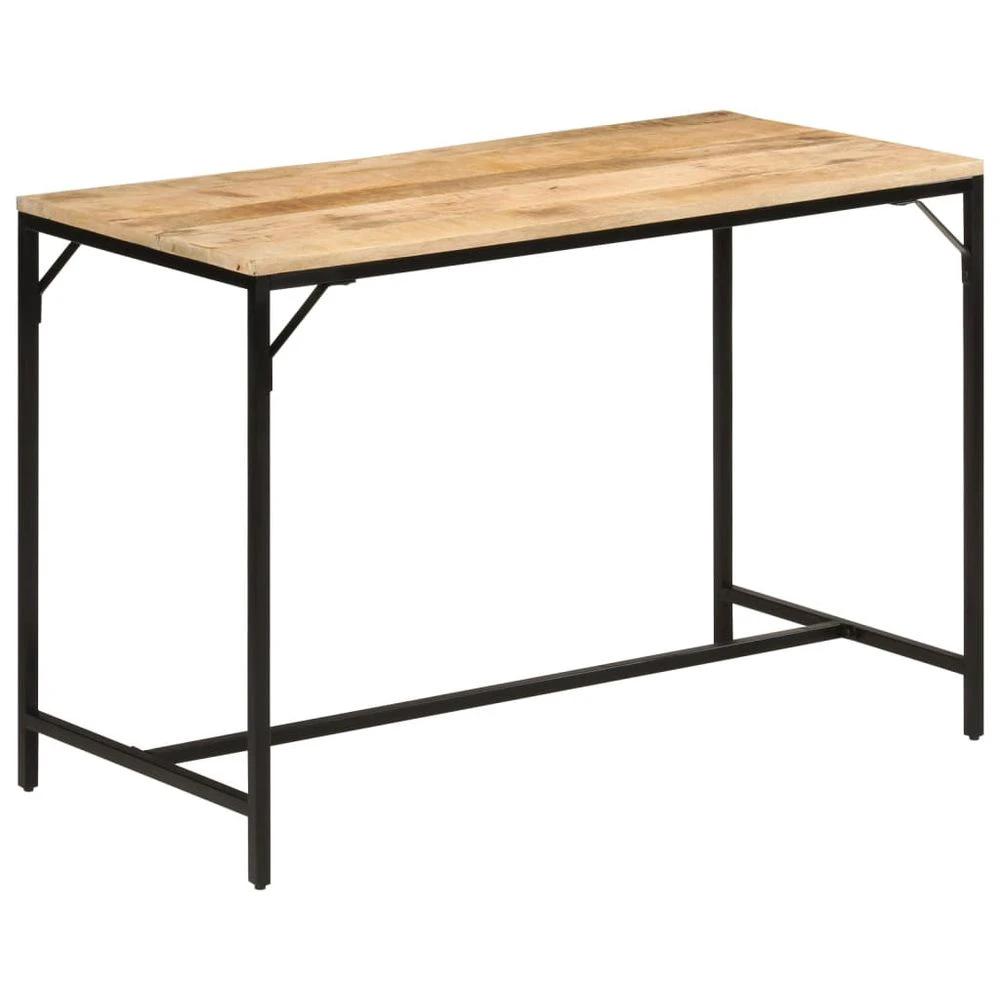 vidaXL Dining Table 110x55x75 cm vidaXL Solid Rough Mango Wood and Iron - Uncategorized Dining Table