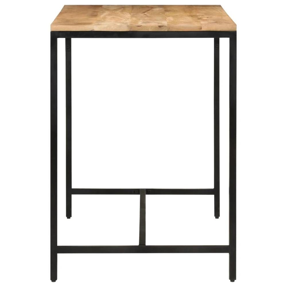 vidaXL Dining Table 110x55x75 cm vidaXL Solid Rough Mango Wood and Iron - Uncategorized Dining Table