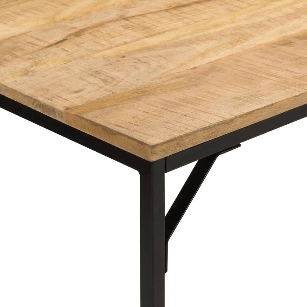 vidaXL Dining Table 110x55x75 cm vidaXL Solid Rough Mango Wood and Iron - Uncategorized Dining Table