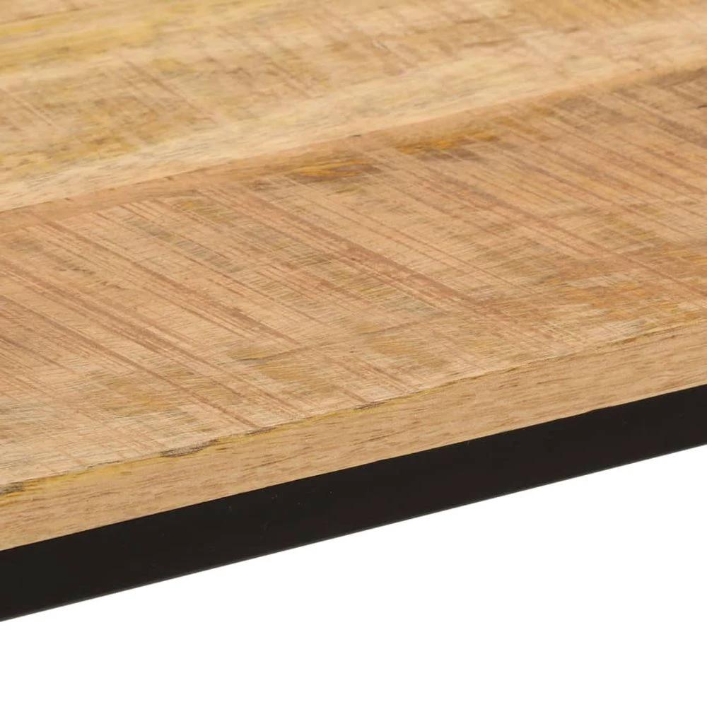 vidaXL Dining Table 110x55x75 cm vidaXL Solid Rough Mango Wood and Iron - Uncategorized Dining Table