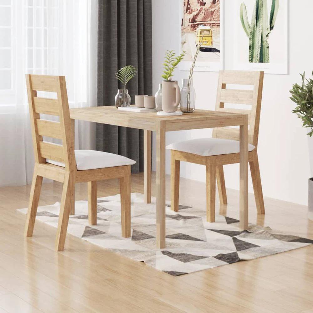 Dining Table 110x70x75 cm vidaXL Solid Wood Acacia by vidaXL