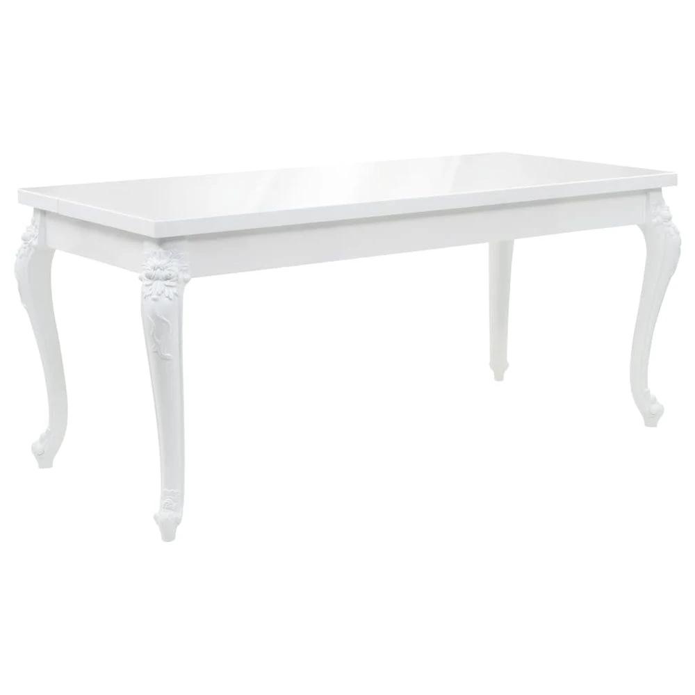 Dining Table 179x89x81 cm vidaXL High Gloss White by vidaXL