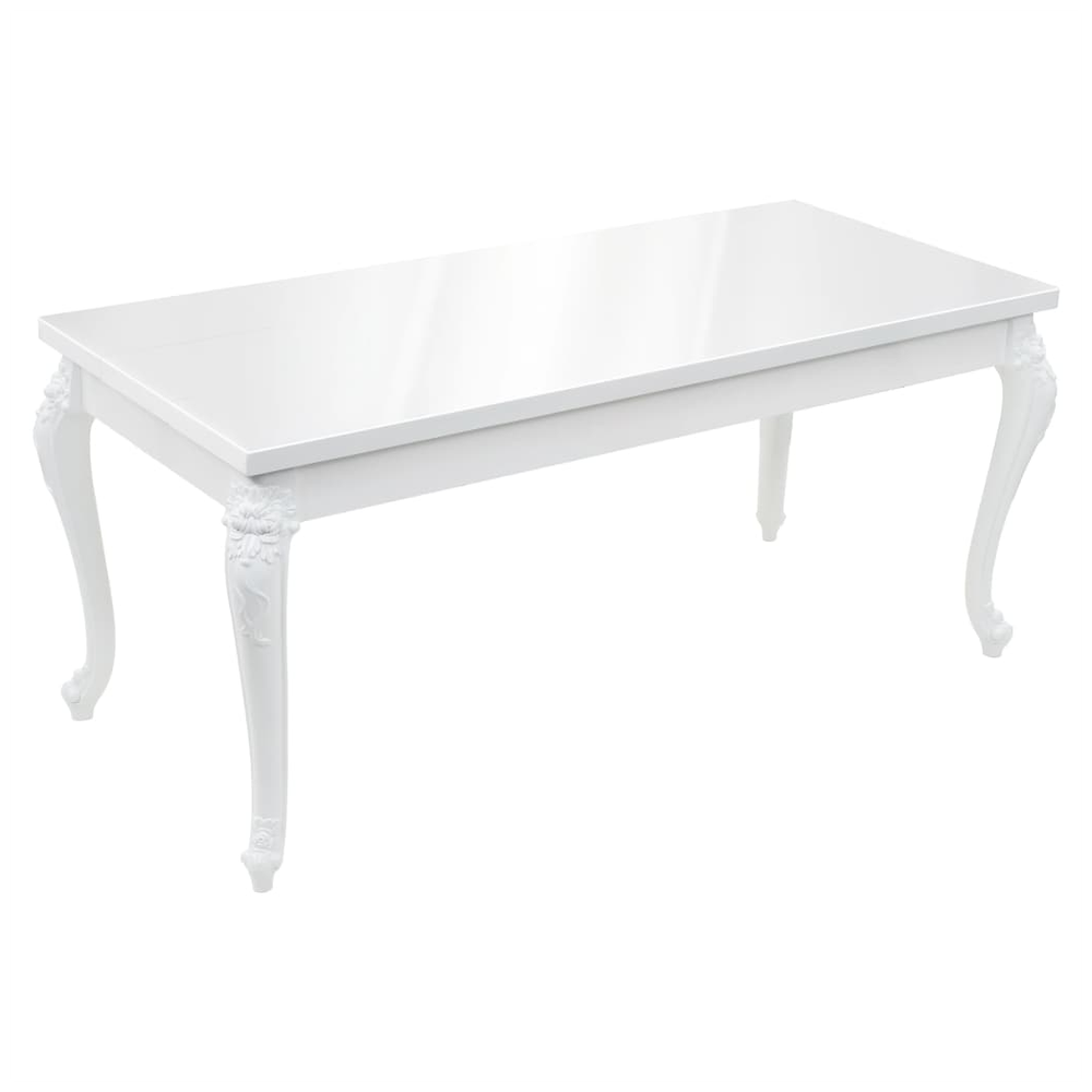 vidaXL Dining Table 179x89x81 cm vidaXL High Gloss White - Uncategorized Dining Table