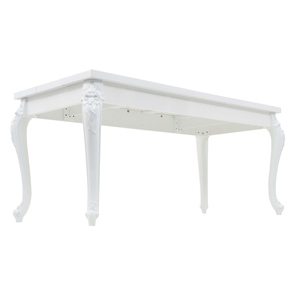 vidaXL Dining Table 179x89x81 cm vidaXL High Gloss White - Uncategorized Dining Table