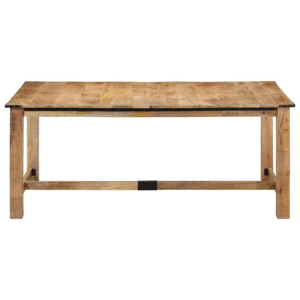 Dining Table 180x90x75 cm vidaXL Solid Wood Mango by vidaXL