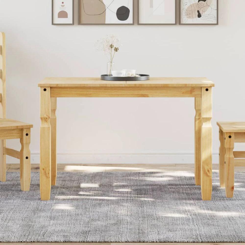 Dining Table Corona 112x60x75 cm vidaXL Solid Wood Pine by vidaXL