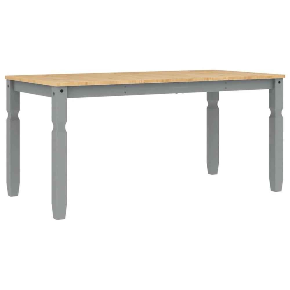 Dining Table Corona Grey 160x80x75 cm vidaXL Solid Wood Pine by vidaXL