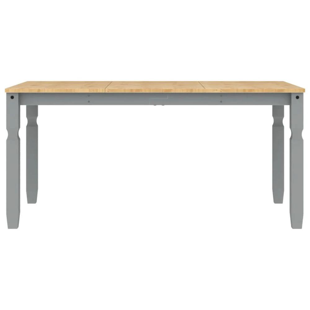 Dining Table Corona Grey 160x80x75 cm vidaXL Solid Wood Pine by vidaXL