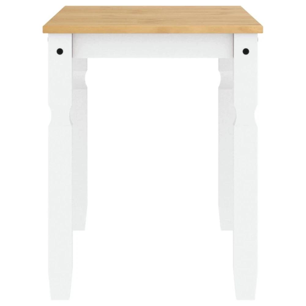 Dining Table Corona White 112x60x75 cm vidaXL Solid Wood Pine by vidaXL