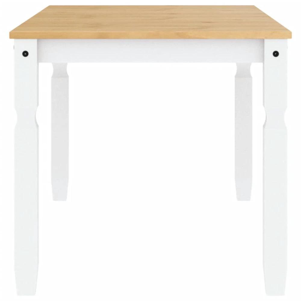vidaXL Dining Table Corona White 160x80x75 cm vidaXL Solid Wood Pine - Uncategorized Dining Table
