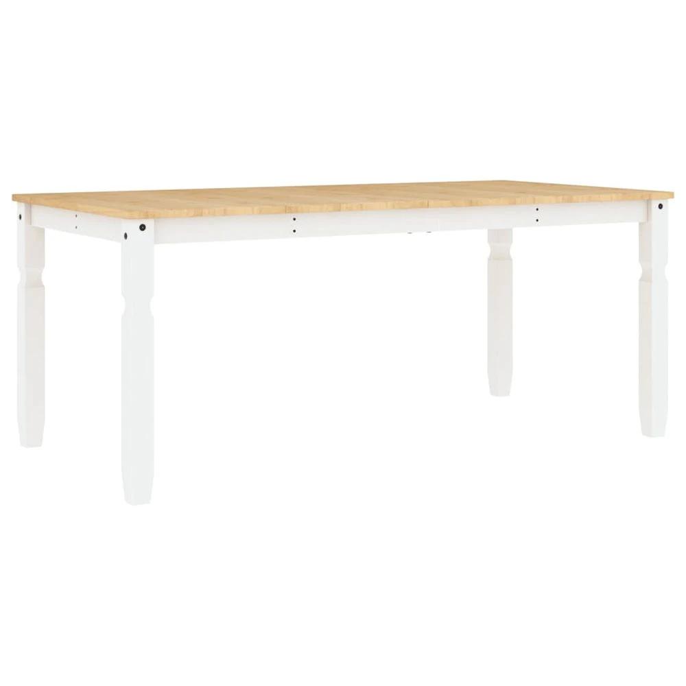 vidaXL Dining Table Corona White 180x90x75 cm vidaXL Solid Wood Pine - Uncategorized Dining Table