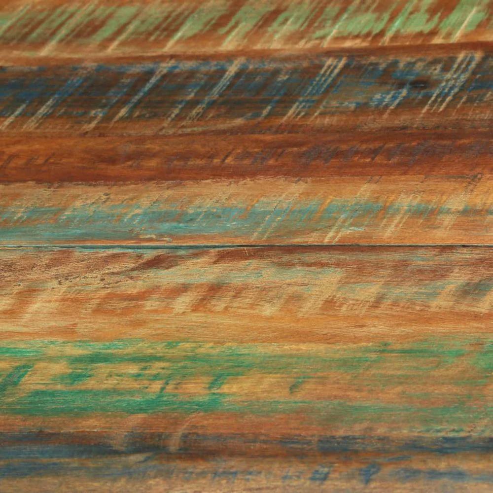 Dining Table Ø110x78 cm vidaXL Solid Wood Reclaimed and Steel by vidaXL