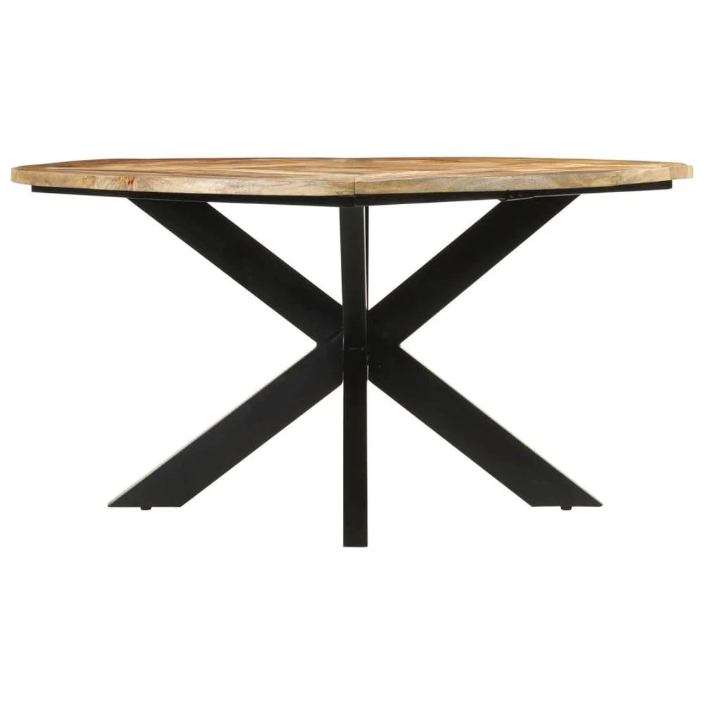 vidaXL Dining Table Ø150x76 cm vidaXL Solid Rough Wood Mango - Uncategorized Dining Table