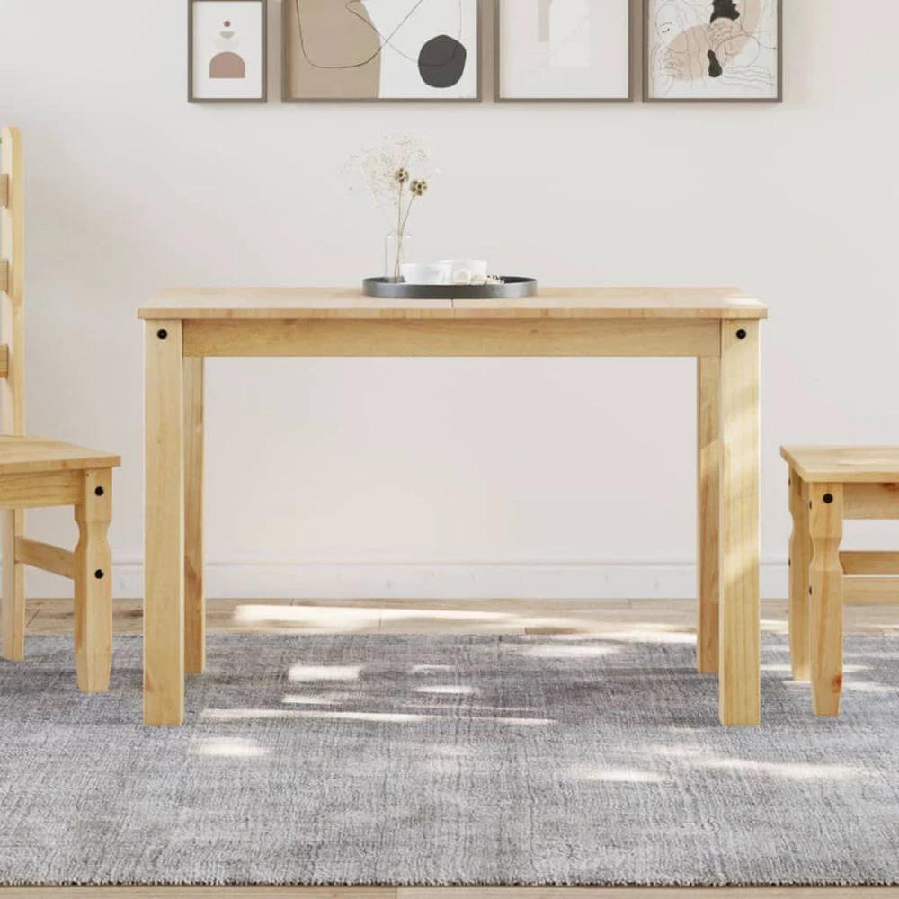 vidaXL Dining Table Panama 117x60x75 cm vidaXL Solid Wood Pine - Uncategorized Dining Table