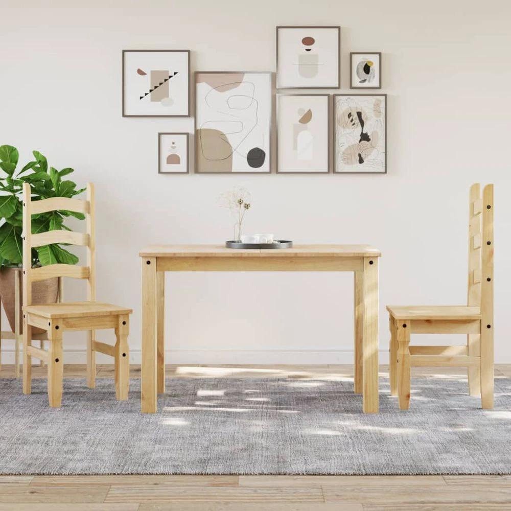 Dining Table Panama 117x60x75 cm vidaXL Solid Wood Pine by vidaXL