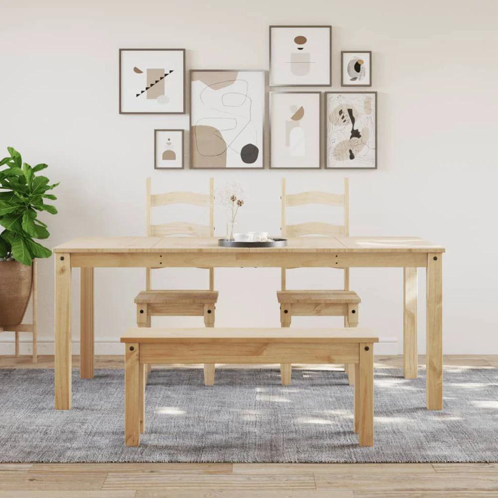 vidaXL Dining Table Panama 180x90x75 cm vidaXL Solid Wood Pine - Uncategorized Dining Table