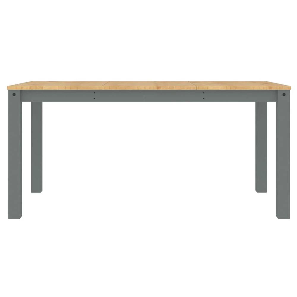 vidaXL Dining Table Panama Grey 160x80x75 cm vidaXL Solid Wood Pine - Uncategorized Dining Table