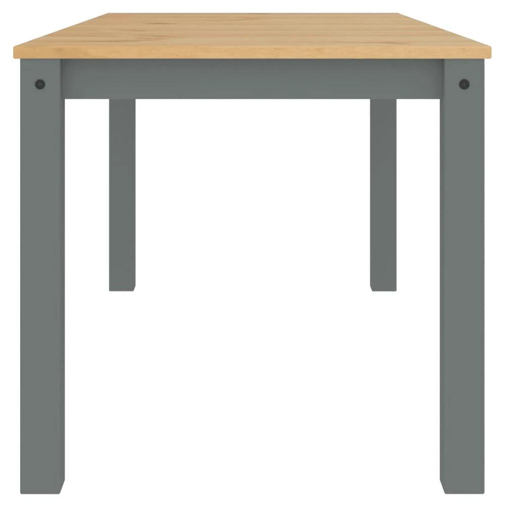 vidaXL Dining Table Panama Grey 160x80x75 cm vidaXL Solid Wood Pine - Uncategorized Dining Table