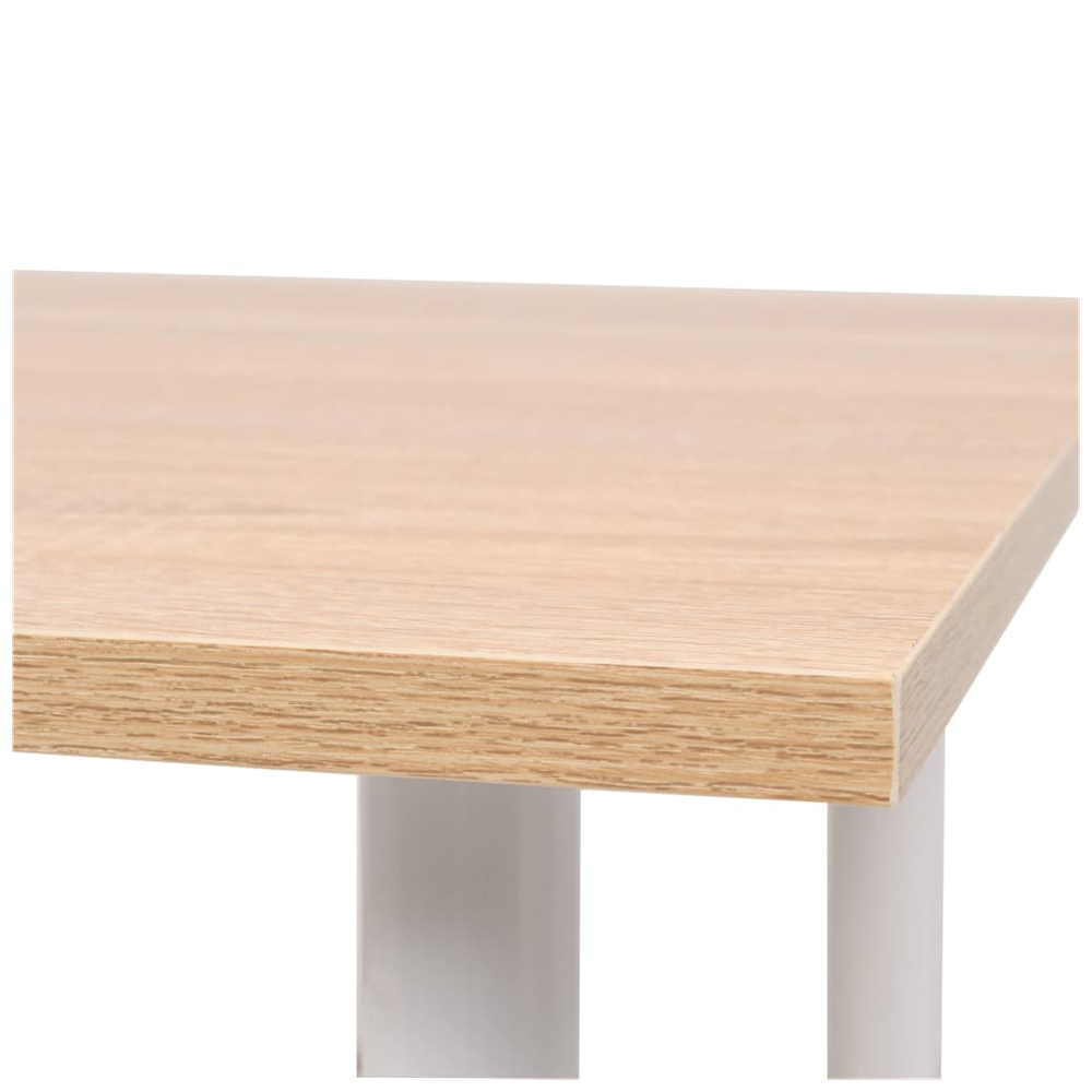 vidaXL Dining Table vidaXL 120x60x73 cm Oak and White - Uncategorized Dining Table