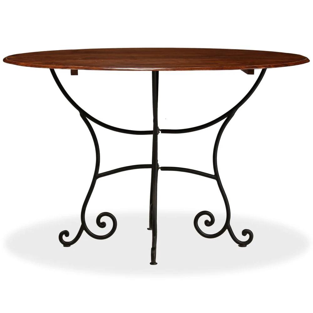 Dining Table vidaXL Solid Acacia Wood with Honey Finish 120x76 cm by vidaXL