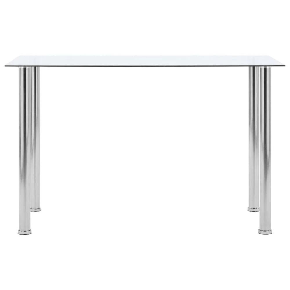 Dining Table vidaXL Transparent 120x60x75 cm Tempered Glass by vidaXL