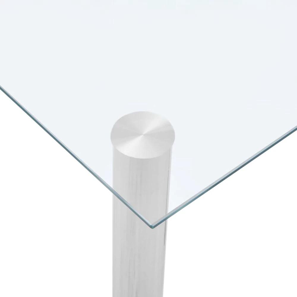 Dining Table vidaXL Transparent 120x60x75 cm Tempered Glass by vidaXL