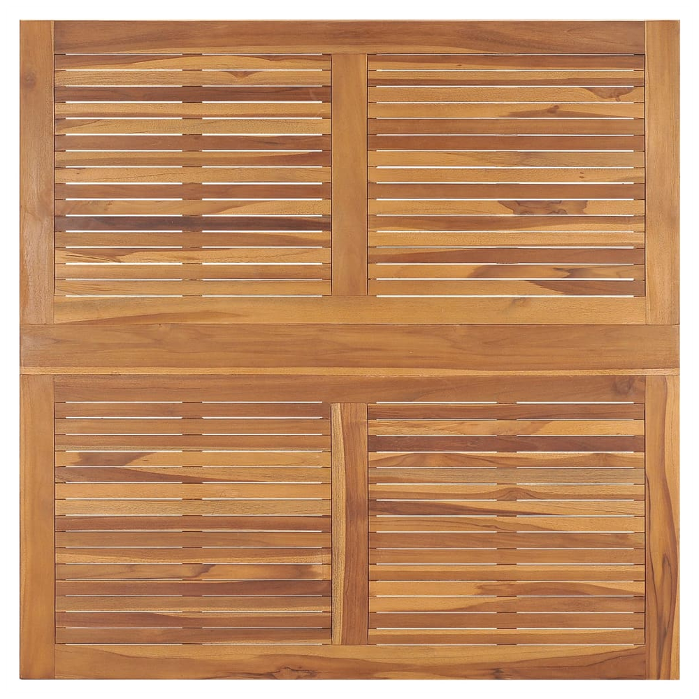 vidaXL Folding Garden Dining Table vidaXL 110x110x75 cm Solid Wood Teak - Uncategorized Dining Table