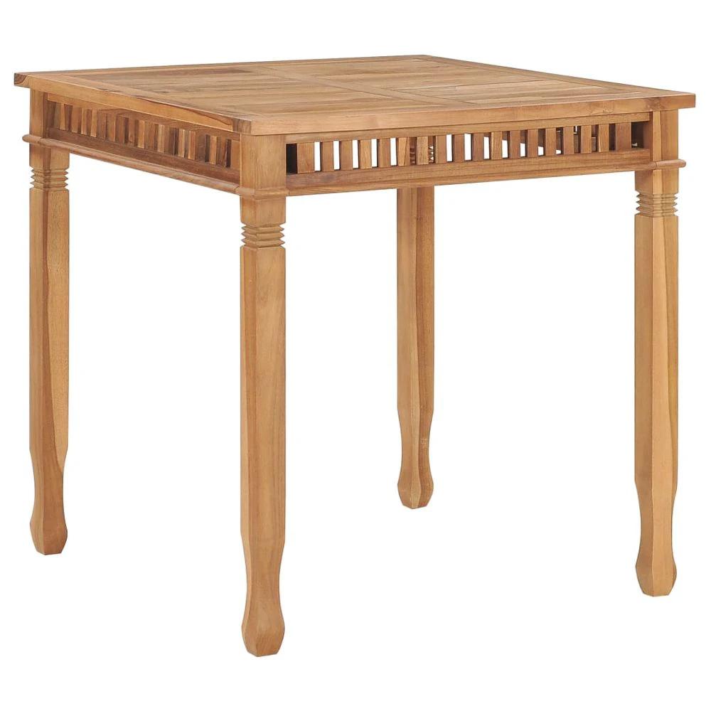 Garden Dining Table vidaXL 80x80x80 cm Solid Teak Wood by vidaXL